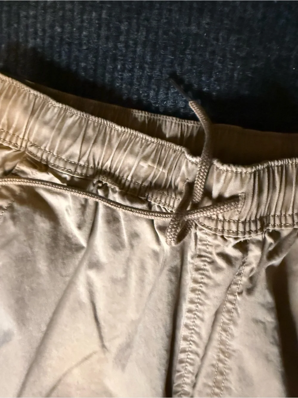 No Boundaries Men's Tan Drawstring Cargo Shorts NWT New S (28-30)
